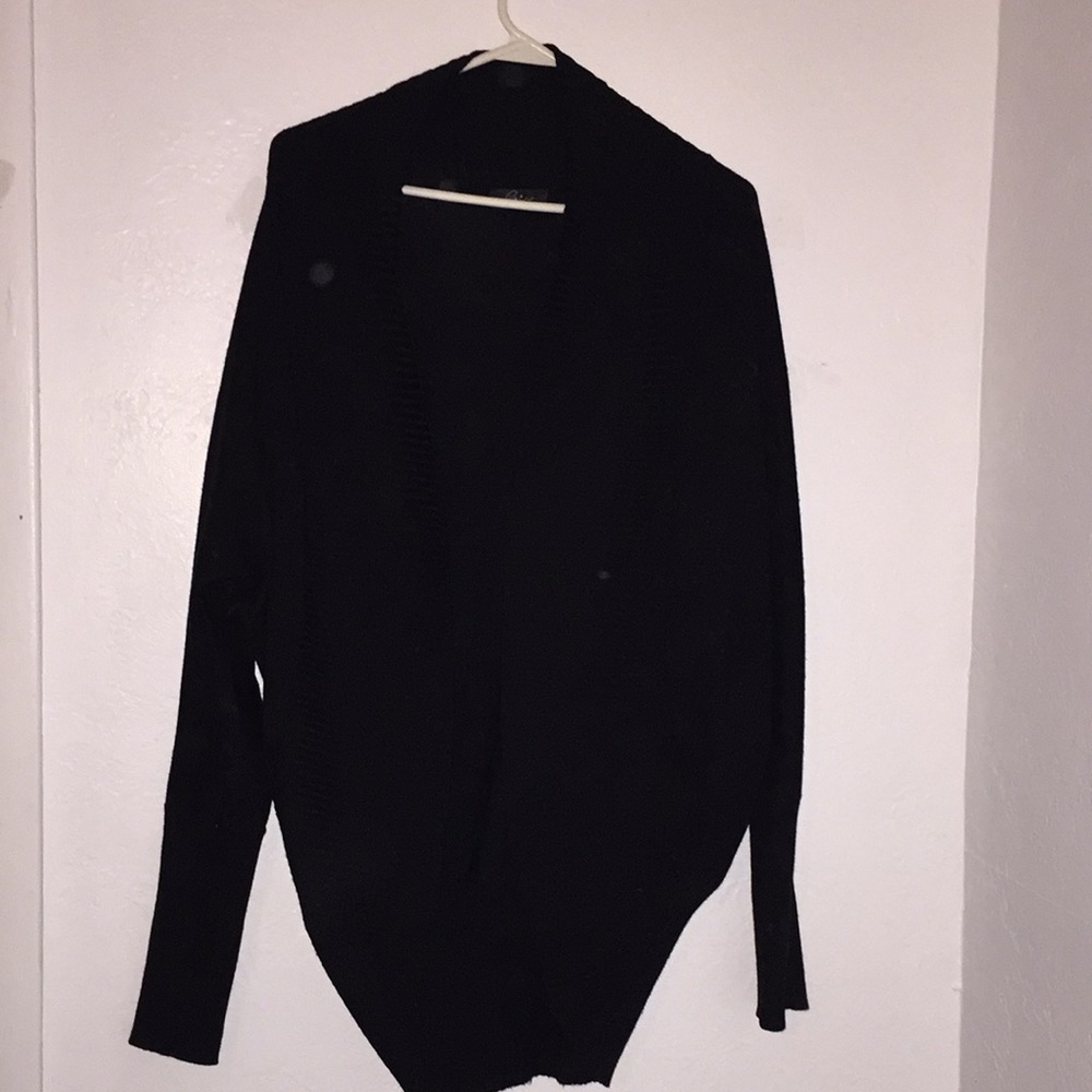 Black long sleeve cardigan